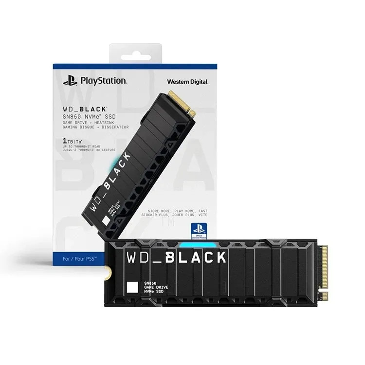 اس اس دی WD_BLACK SN850P دارای هیت سینک - نسخه PS5 - یک ترابایت