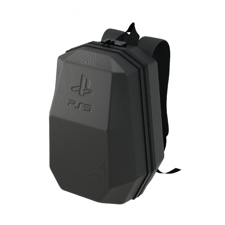 کیف مخصوص حمل PS5 Slim مدل Marvel Marinox ضد ضربه رنگ طوسی تیره